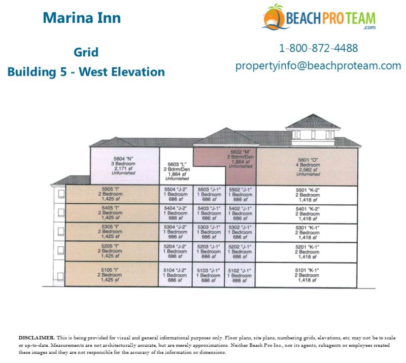 	Marina Inn Grid - Building 5 - West Elevation